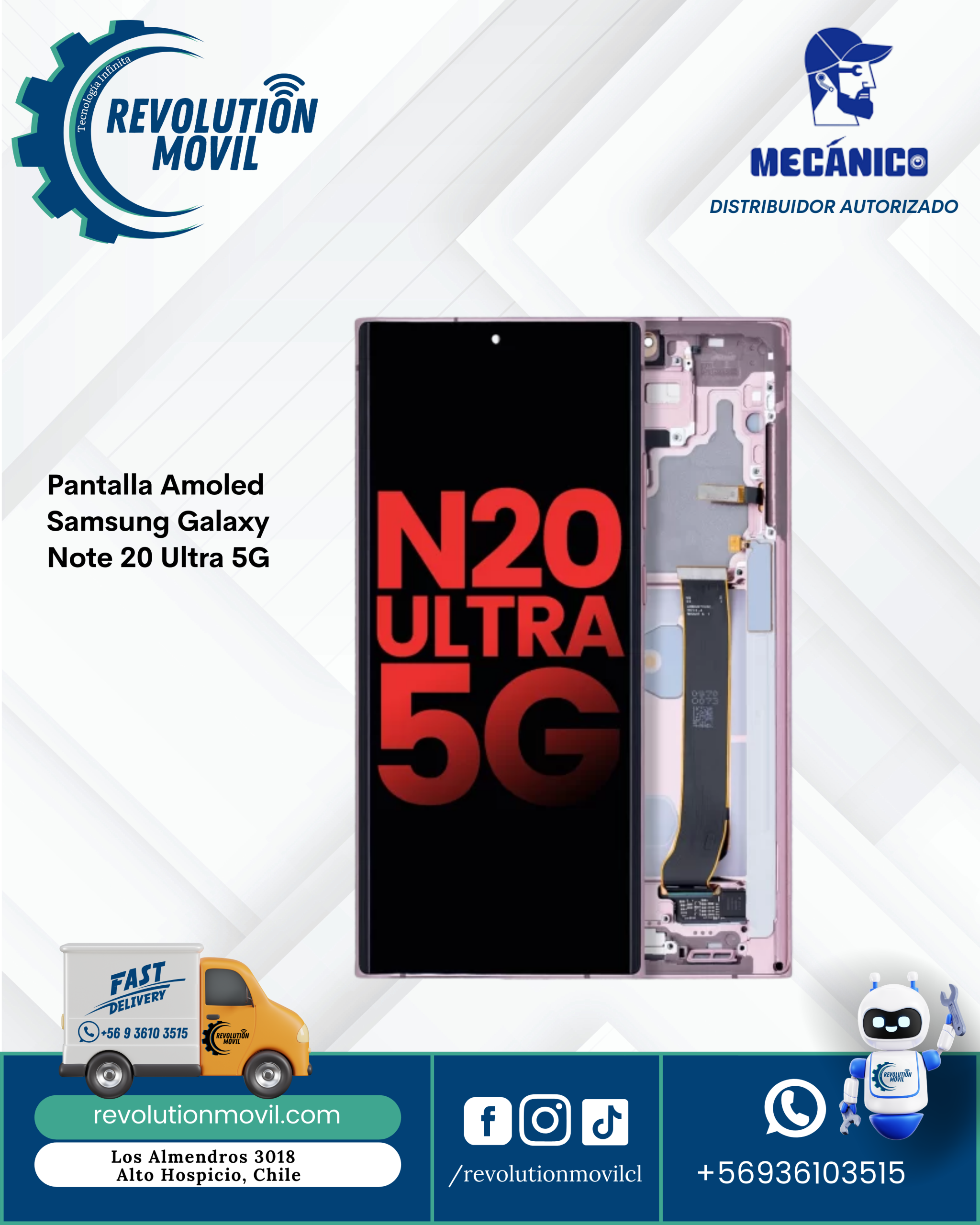 Pantalla AMOLED Samsung Galaxy Note 20 Ultra 5G