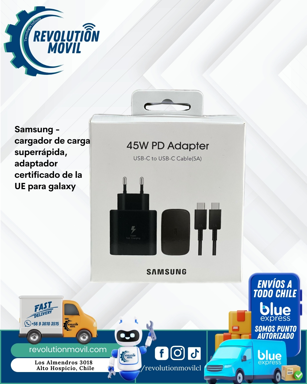 Cargador Samsung de Carga Superrápida – Adaptador Certificado UE para Galaxy